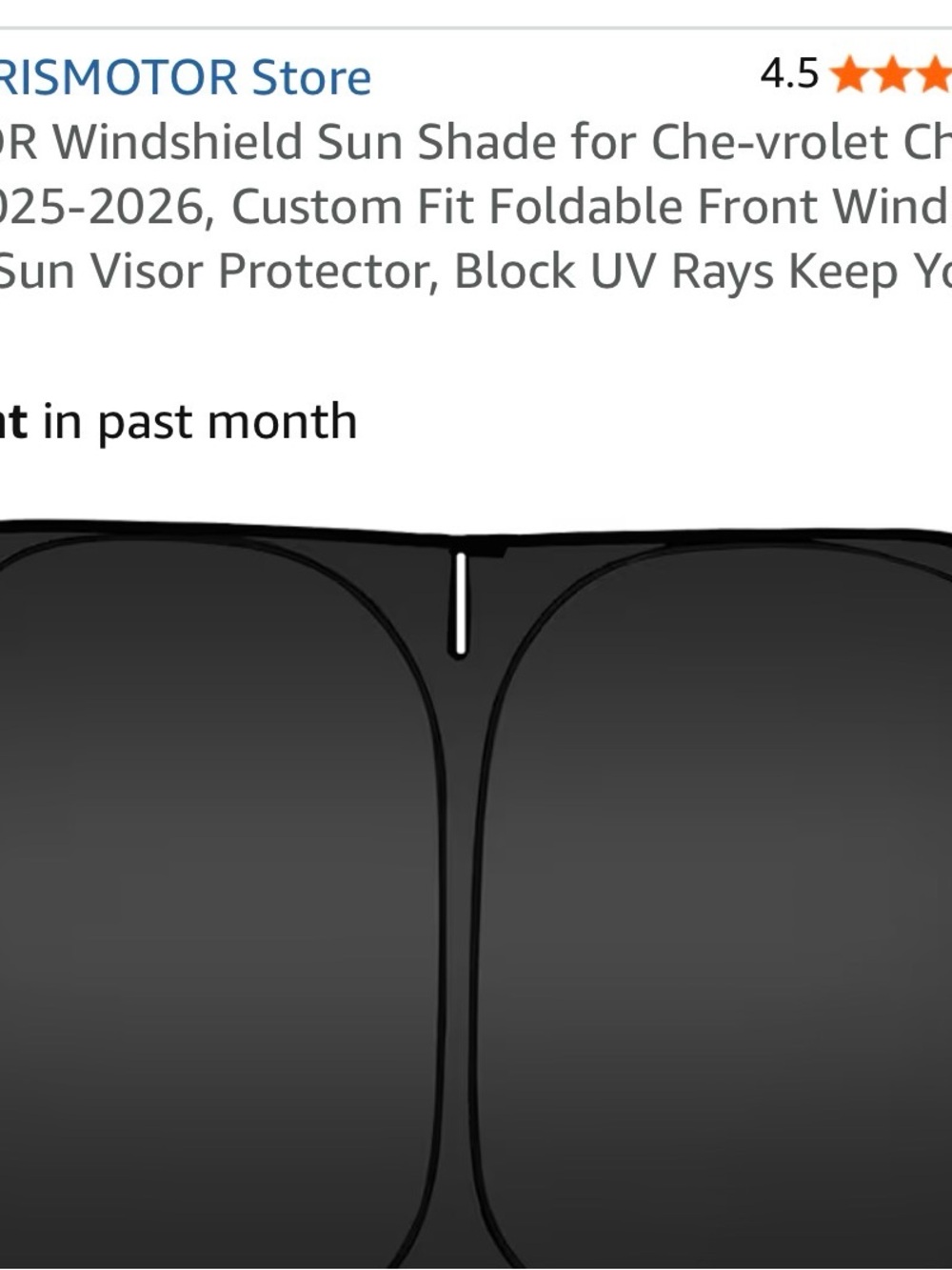 Silver Folding Reflective Sun Shade - 2 Panel